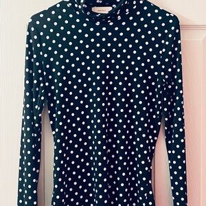 Diana Belle Black and White Polka Dot Top